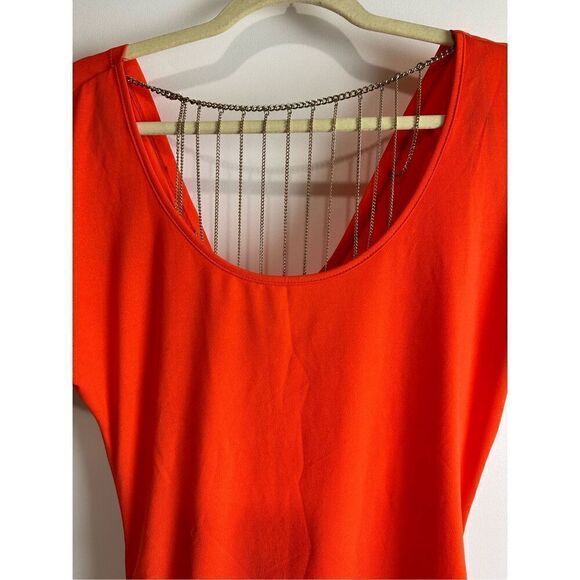 2b Bebe Orange chain tunic dress - Picture 2 of 8
